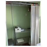 Closet & contents including metal shelves