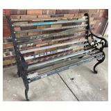 Bench made of hockey sticks
