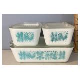 4-pc. Pyrex Amish Butterprint refrigerator dishes