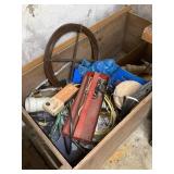 Box with assorted scrap and misc.