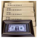 6 NEW framed faux dollars