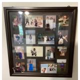 Wall mount jewelry storage photo frame 22x23
