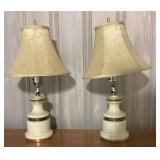 Pair of 21" table lamps