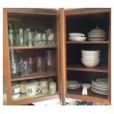 Contents of 2 upper kitchen cabinets