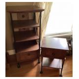 Sauder Furniture shelf and matching side table