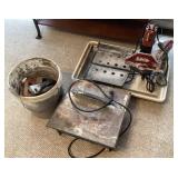 Group of tile cutting supplies