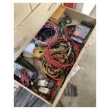 Drawer full of electrical supplies