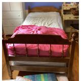 Twin bed and linens --mattress is stained
