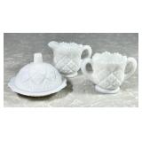 Westmoreland Thumbelina child's milk glass set