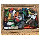 Box of metal and diecast vehicles