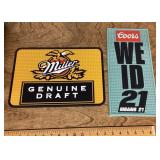 Miller and Coors bar mats