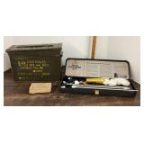 Ammo can, ammp blanks, gun cleaning kit