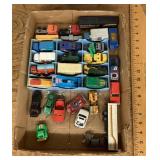 Flat of die cast cars