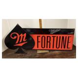 Miller beer Fortune tin sign