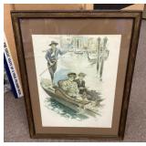 Framed 'The American Girl in Italy' print 16x22