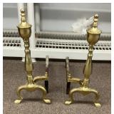 Brass andirons