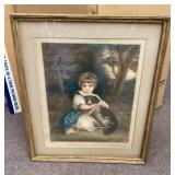 Joshua Reynolds etching --signed with remarque