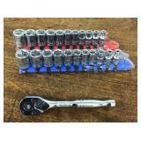 NEW Kobalt 1/4' ratchet and sockets