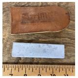 Smith's sharpening stone with sheath