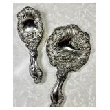 Antique Hope Silver silverplate brush & mirror