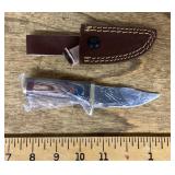 Fixed blade knife with belt sheath
