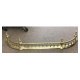 48' brass fireplace fender