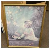 Framed 'Song of the Lark' print 17x21