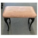 Vanity stool with cast iron legs