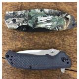 2 thumb-assist pocket knives