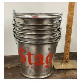 6 Stag beer buckets
