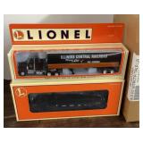 Lionel Illinois Central flat car w/tractor trailer