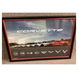 Framed Corvette poster 27x39