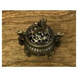 Brass Chinese foo dog incense burner