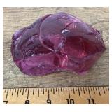 Champagne pink slag glass