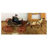 Cast iron horse-drawn police chief wagon