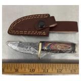 Fixed blade knife with belt sheath