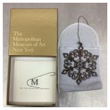 2000 MMA silver snowflake ornament