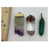 3 crystal pendants