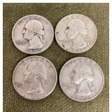 4 silver quarters