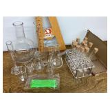 Laboratory beakers and test tubes