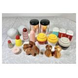 Group of vintage salt and pepper shakers