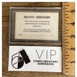 Studio 54 admission cards