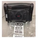 NEW black leather travel bag