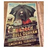 Bull Durham smoking tobacco poster