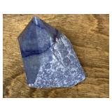 Polished large point blue quartz