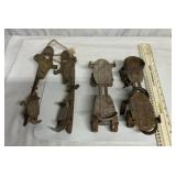 Vintage ice skates and roller skates