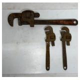 3 pipe wrenches
