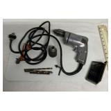 Vintage Black & Decker electric drill w/ bits