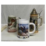 Budweiser and German beer steins