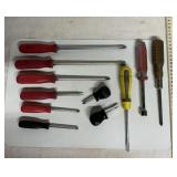 10 Screwdrivers and nut driver